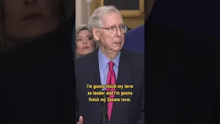 Mitch McConnell says he plans to finish his Senate term despite freezing incidents #shorts