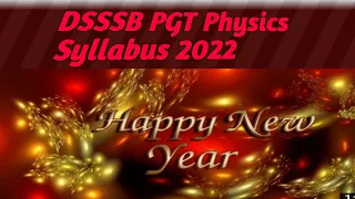 DSSSB PGT Physics Syllabus 2022| Books for PGT Physics
