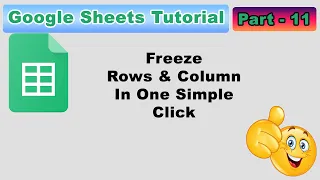 How to freeze rows & Column in Google Sheets | 🔥 freeze rows & columns | Google sheet tutorial #11