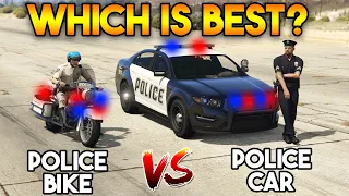 GTA 5 ONLINE : POLICE BIKE VS POLICE CAR (WHICH IS BEST?)