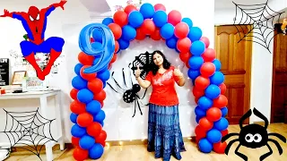 Spiderman balloon Arch | Spiderman balloon decoration | Spiderman Birthday decoration ideas