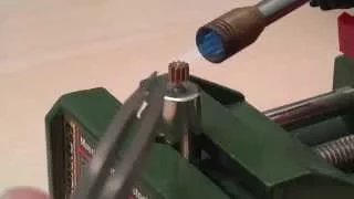 How to remove a metal gear/pinion from a micro motor shaft