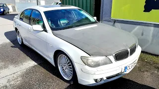 I just bought BMW 750i e65. Many years standing near car service
