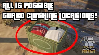 ALL 16 POSSIBLE GUARD CLOTHING LOCATIONS FOR CAYO PERICO GATHER INTEL/SCOPE OUT (GTA 5 ONLINE DLC)