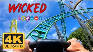 Wicked Roller Coaster (4K) POV - Lagoon Amusement Park