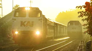 BACKLIGHT PARAH ! KERETA BARANG VS KERETA BARANG DITIKUNG DI STASIUN WARUNG BANDREK !