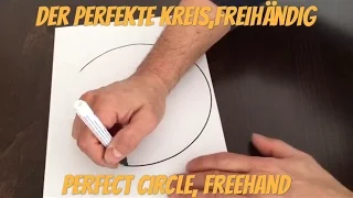 Der perfekte Kreis, freihändig gezeichnet