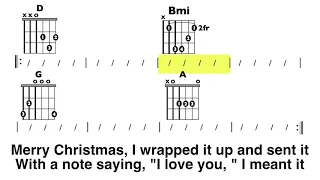 Last Christmas (Wham!) EASY Guitar/Lyric Play-Along