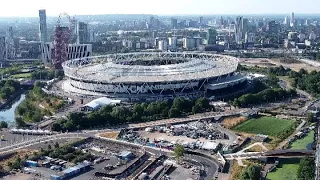 Amazing footage from a drone over Victoria Park and London Stadium #drone #dji mini2 #aerialvideo