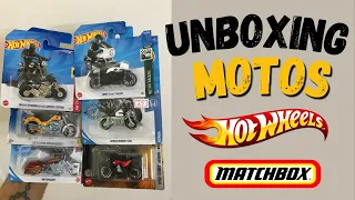 Unboxing de motos Hot Wheels e Matchbox