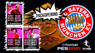 3000 монет на прайм легенд Баварии.  Bavaria Iconic Moment. Pack Opening Pes Mobile 2021.