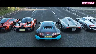 Forza Horizon 4 - Top 32 Fastest Speed Stock ALL SUPERCARS Drag Race  (30K Subs)