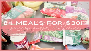 84 MEALS FOR $30! GROCERY BUDGET CHALLENGE | Tiana-Rose