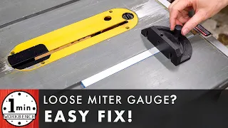 Miter Gauge Loose? Easy Fix!