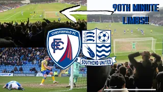 CHESTERFIELD VS SOUTHEND|2-2| BLUES COME FROM BEHIND TWICE AGAINST HIGH FLYING SPIREITES!!