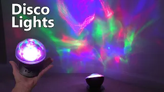 DISCO Lights with LASERS and LED Party LIGHT BALL with MUSIC Sound SOAIY Projection LAMP RGB strobe