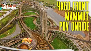 Mammut 4K60 Front Row POV Onride | Rough Gerstlauer Wooden Rollercoaster Tripsdrill 2024 #reaction