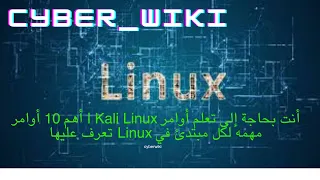 أنت بحاجة إلى تعلم أوامر Kali Linux | أهم 10 أوامر مهمه لكل مبتدئ في Linux تعرف عليها