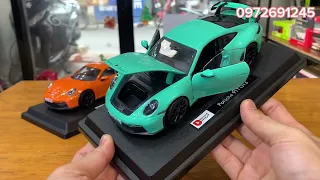 [ Review] Mô hình xe Porsche 911 GT3 tỉ lệ 1:24 Bburago