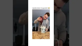 Upside down mug prank 😭 😂😅