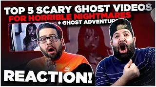 Top 5 SCARY Ghost Videos For HORRIBLE NIGHTMARES + Ghost adventure videos | SCARY CACA REACTION!!