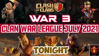 Clan War League July 2021 War 3 , Live attack Clash of Clans Tamil #SHAN