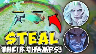 ZWAG INVENTED A GENIUS 2V2 STRATEGY (STEAL THEIR CHAMPS LOL!)