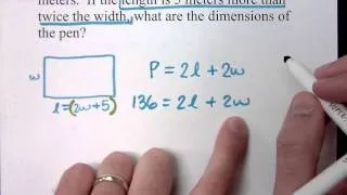Beginning Algebra - Part 29 (Word Problems - Perimeter)