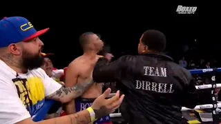 ¡Se armó la bronca entre esquinas arriba del ring!