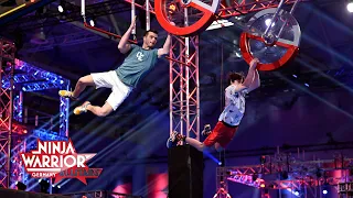 Oliver Edelmann vs. Lasse von Freier: Zweikampf an der Wand! | Ninja Warrior Germany Allstars 2021