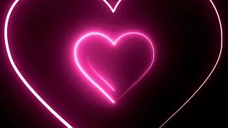 Heart Tunnel💓Pink Heart Background | Neon Heart Background Video Loop [3 Hours] Rikisk