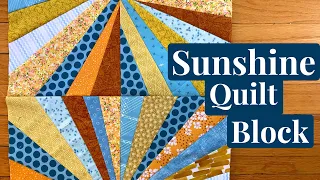 Sunshine Quilt Block with Scraps