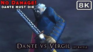 Devil May Cry 3 - Dante vs Vergil 1st Battle DMD No Damage SSS Rank - 8K 60FPS Ultra HD Gameplay