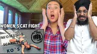 JAW-BREAKING! | INDIANS REACT TO WORST WOMEN'S MMA KNOCKOUTS!