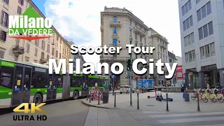 Milano Sightseeing City Tour | Un giro in città - 4K-UHD | Virtual Burning fats | 2021