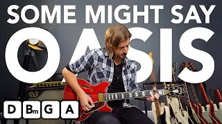 Oasis "Some Might Say" electric guitar lesson + tutorial