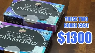 $1300 Break! Two Hobby Boxes of 2019-20 Upper Deck Black Diamond!