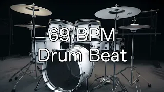 69 BPM Rock Drum Beat for Musical Practise