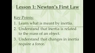 Physics 20 | Newtons First Law | Inertia