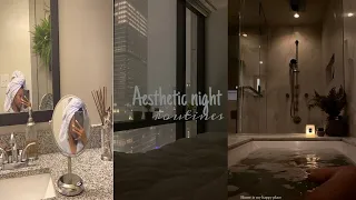 Aesthetic night routines |TikTok compilation 🤍🎀