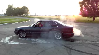 BMW e34 535 (burnout) part 3 г. Сумы