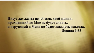 "3 минуты Библии. Стих дня" (29 апреля Иоанна 6:35)