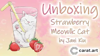 Diamond Painting Unboxing | Carat.Art | Strawberry Meowlk Cat by Jani Kiu