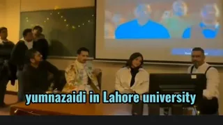 Yumnazaidi and usama Khan film promotion University of Lahore students na lagaya shogel #nayab