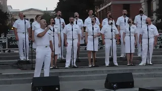 U.S. Navy Band Sea Chanters @Navy Memorial Plaza, Washington, D.C. July 19, 2022. Medley of pop hits