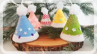 Easy Christmas Caps Decoration - Fun Family Craft | Ёлочные Игрушки Своими Руками