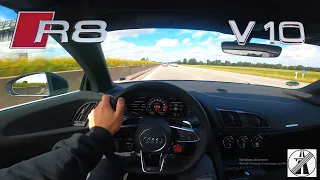 🔥Take a Seat in a 2021 Audi R8 V10 Performance Spyder on Autobahn and ordinary roads | V10 Sound!