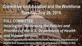 Hearing on “Reviewing the Policies and Priorities of the U.S. Department of Health and Human