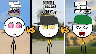 GTA Vice City VS GTA San Andreas VS GTA 5 (Legendary GTA Comparison)