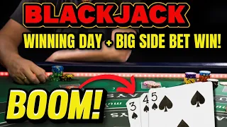 🎴Winning Blackjack w/ a Hot Shoe! Huge Side Bet Win! 1k vs. El Cortez